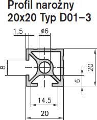 Profile bazy 20 mm